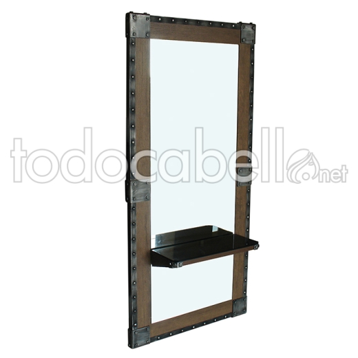 MIROIR EN BOIS COIFFEUR