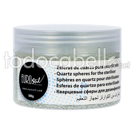 BOUTEILLE DE SPHERES DE QUARTZ 500 GRMS.