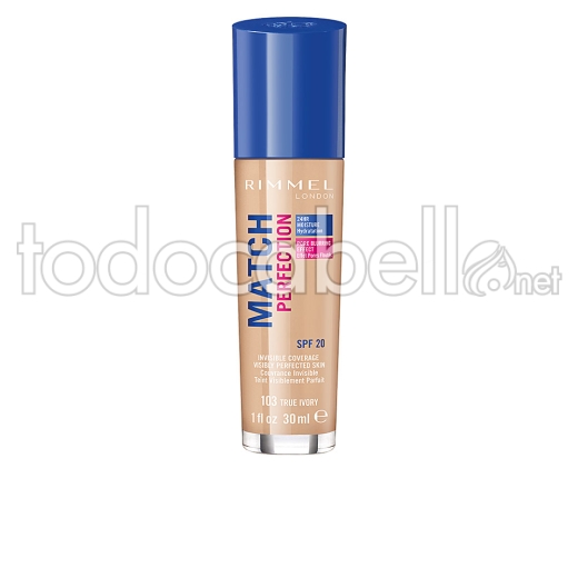 Rimmel London Match Perfection Foundation ref 103-true Ivory 30 Ml