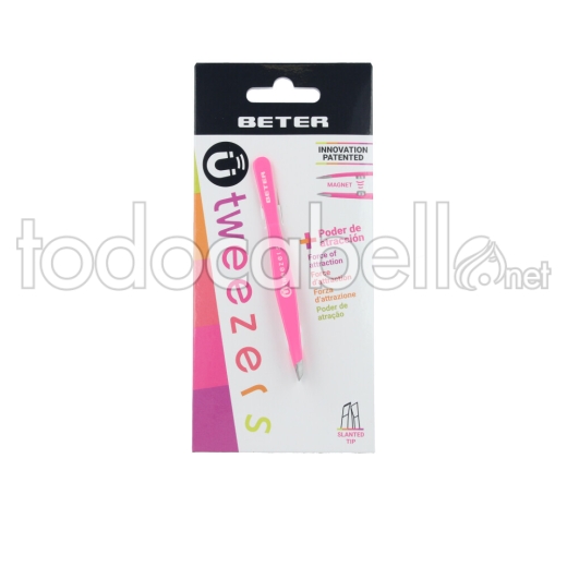 Beter Magnetic Tweezer Oblique Tip ref fuchsia