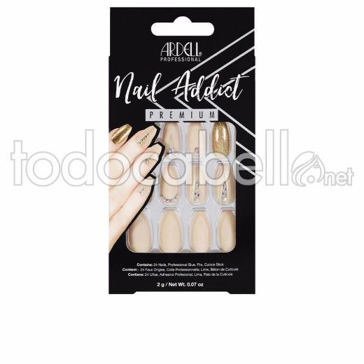 Ardell Nail Addict Nude Jeweled 1 U