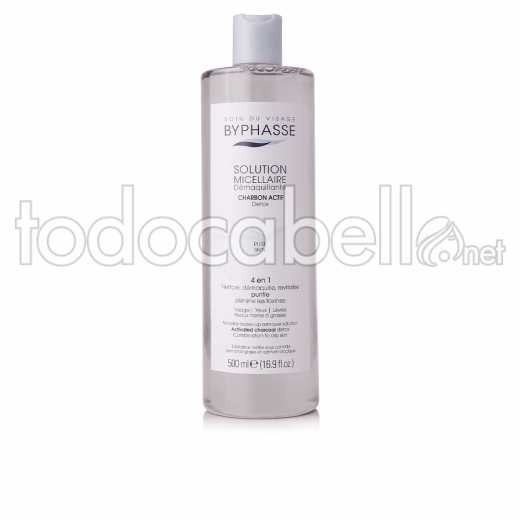 Byphasse Solución Micelar Desmaquillante Con Carbón Activo 500 Ml