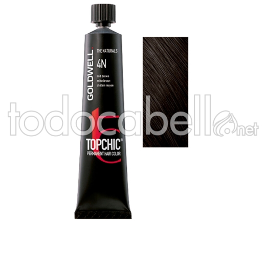 Goldwell Topchic Permanent Hair Color #4n 60 Ml