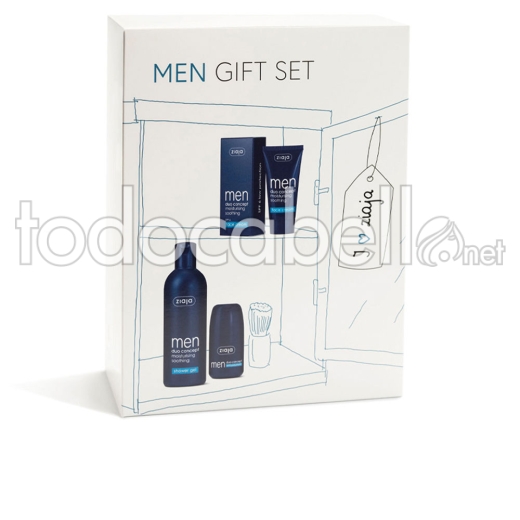 Ziaja Men GIFT SET 3 Pz Antitranspirante 60 ml + Gel de ducha 300 ml + Crema facial  50 ml