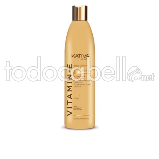 Kativa Vitamina E  Biotina & Bamboo Shampoo 550 Ml