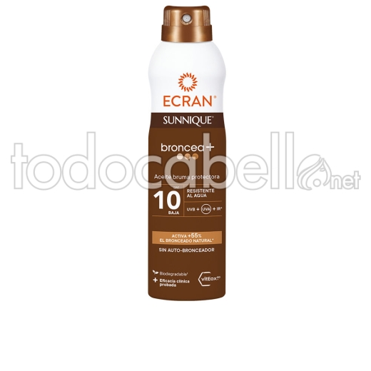 Ecran Ecran Sunnique Broncea+ Aceite Bruma Spf10 250 Ml