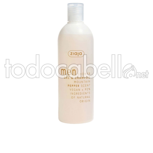 Ziaja Men Gel De Ducha Y Champú Mountain Pepper 400 Ml