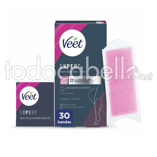 Veet Expert Corporal Bandas De Cera Piel Normal 30 U