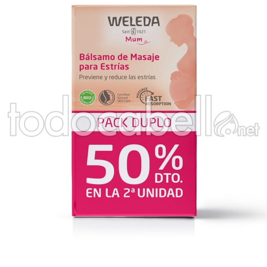 Weleda Mum Bálsamo De Masaje Para Estrías Pack 2 X 150 Ml