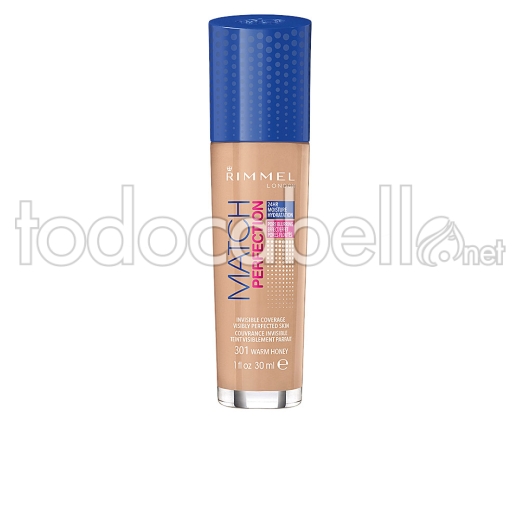 Rimmel London Match Perfection Foundation ref 301-warm Honey 30 Ml