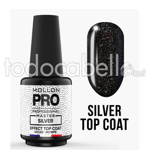 Mollon Pro Master Silver Effect Top Coat 12ml