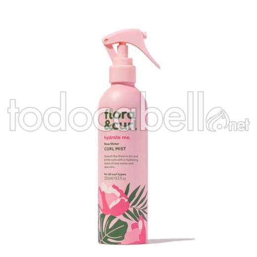 Flora&curl Hydrate me Bruma para Rizos Agua de Rosas 250ml