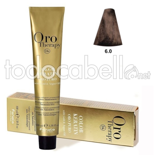 Fanola Tinte Oro Therapy "Sans ammoniaque" 6.0 Blond Foncé 100ml