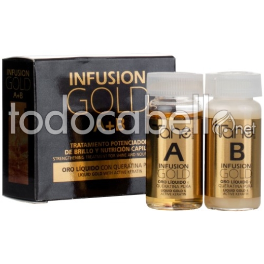 Tahe A + B Infusion d'or Gloss Enhancer traitement 2x10 ml.