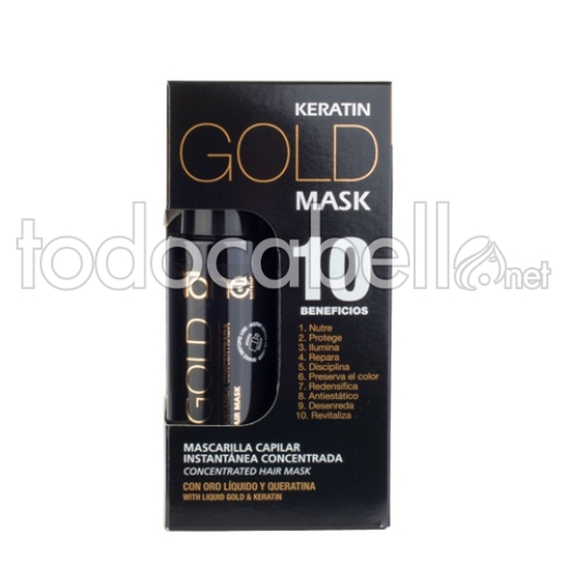 Tahe Kératine Masque d'or.  10 Avantages masque 125ml