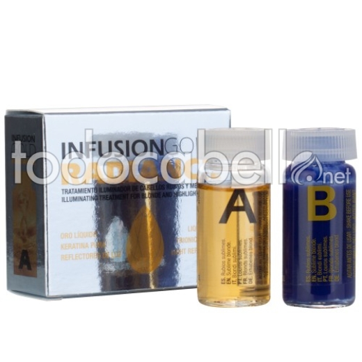 Tahe Infusion d'or Radiance.  le traitement des cheveux blonds avec des mèches 2x10 ml