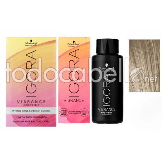 Schwarzkopf Tinte Demipermanente Igora Vibrance 9-12 Rubio Muy Claro Natural Ceniza Humo 60ml