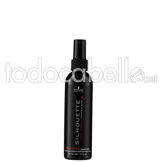 SPRAY Schwarzkopf Silhouette pompe.  Extrafuerte fixeur 200ml