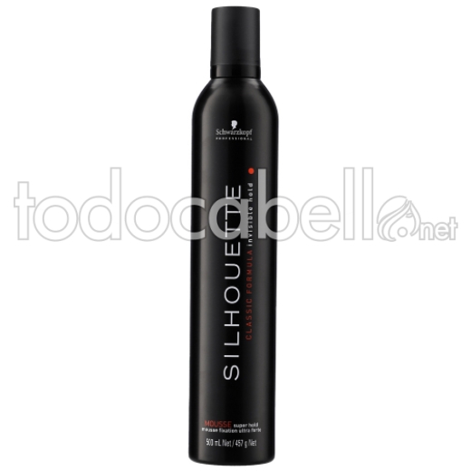 Schwarzkopf Mousse Silhouette pure.  Mousse Extra Strong maintien 500ml.