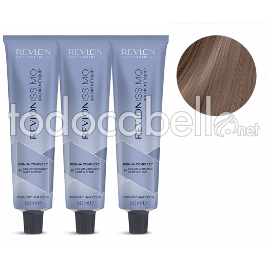 Revlon PACK 3 TINTES Revlonissimo Colorsmetique 5,12 brun clair perle 60ml.