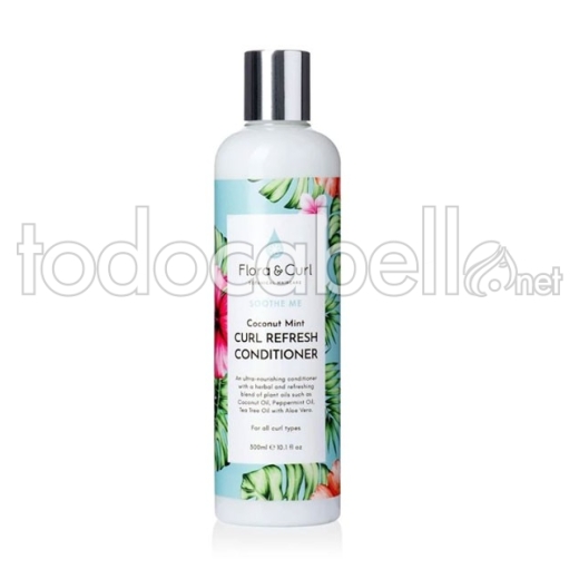 Flora&curl Soothe me Coconut Mint Acondicionador Refrescante de rizos 300ml