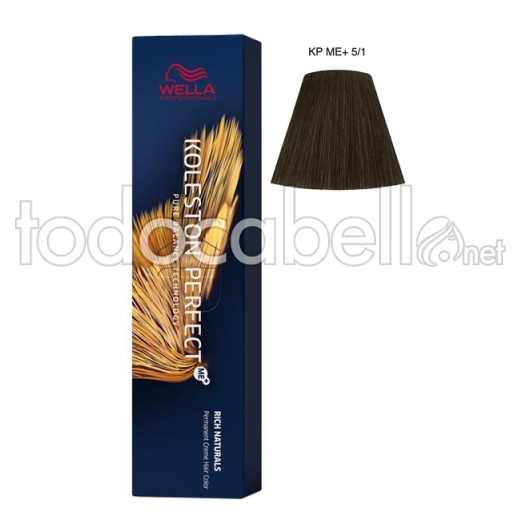 Wella Koleston Perfect ME+ Rich Naturals 5/1 Cendres châtaigne super clair 60ml