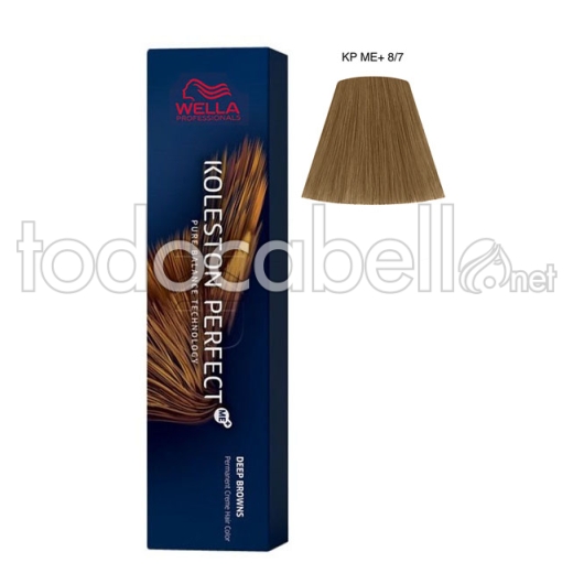 Wella Koleston Perfect ME+ Deep Browns 8/7 blond brun clair 60ml