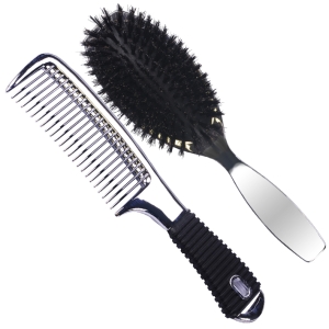 KIT BROSSE ET PEIGNE METALLIQUE