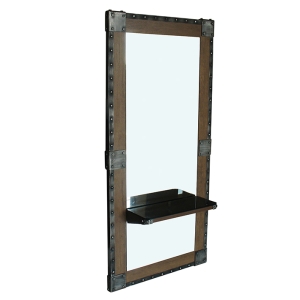 MIROIR EN BOIS COIFFEUR