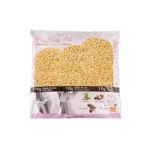 SACHET 1KG. PERLES CIRE MIEL