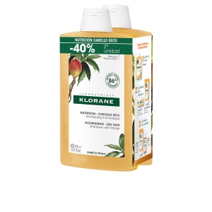 Klorane Al Mango Champú Nutritivo Para Cabello Seco Duo 2 X 400 Ml