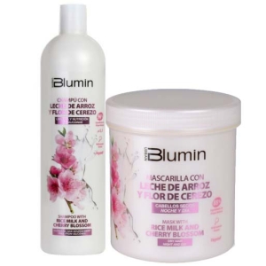 Tahe Pack Masque Lait de Riz et Cherry Blossom 700 ml + Shampooing 1000 ml